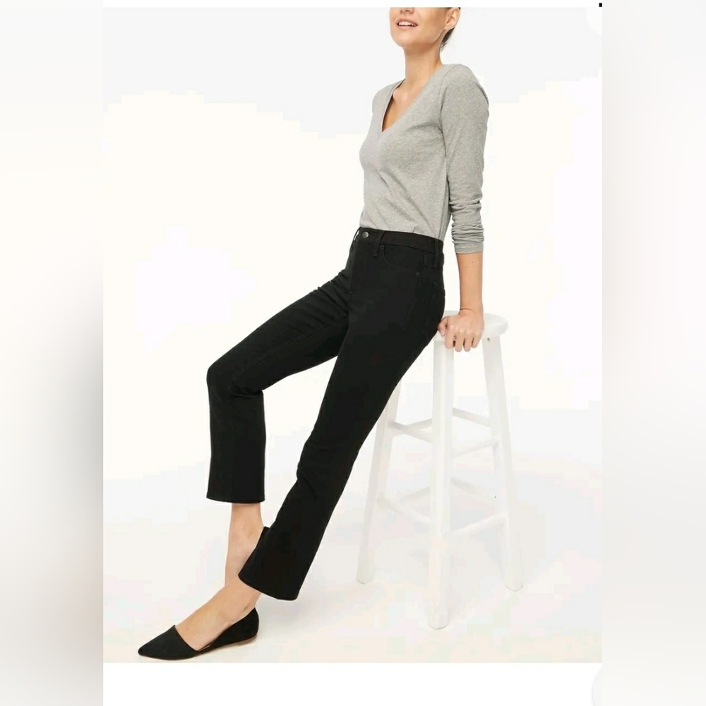 Womens J. CREW Factory Signature  Stretch Mid-rise Jeans Black  Size 27 nwt